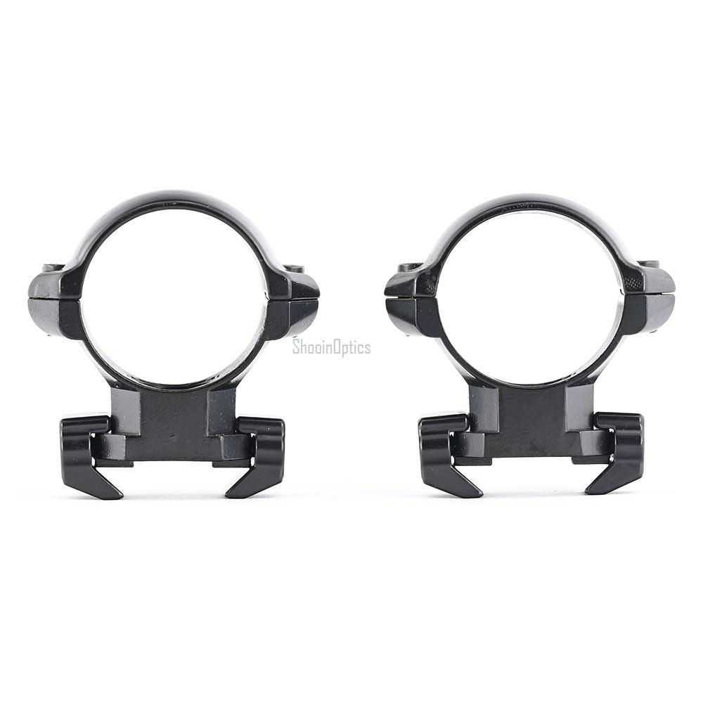 Shooin Optics Scope Mount Smooth Steel 1 Inch 25.4mm Tube Ring Adjustable 20mm Mount Base M6918 - Shooin Optics