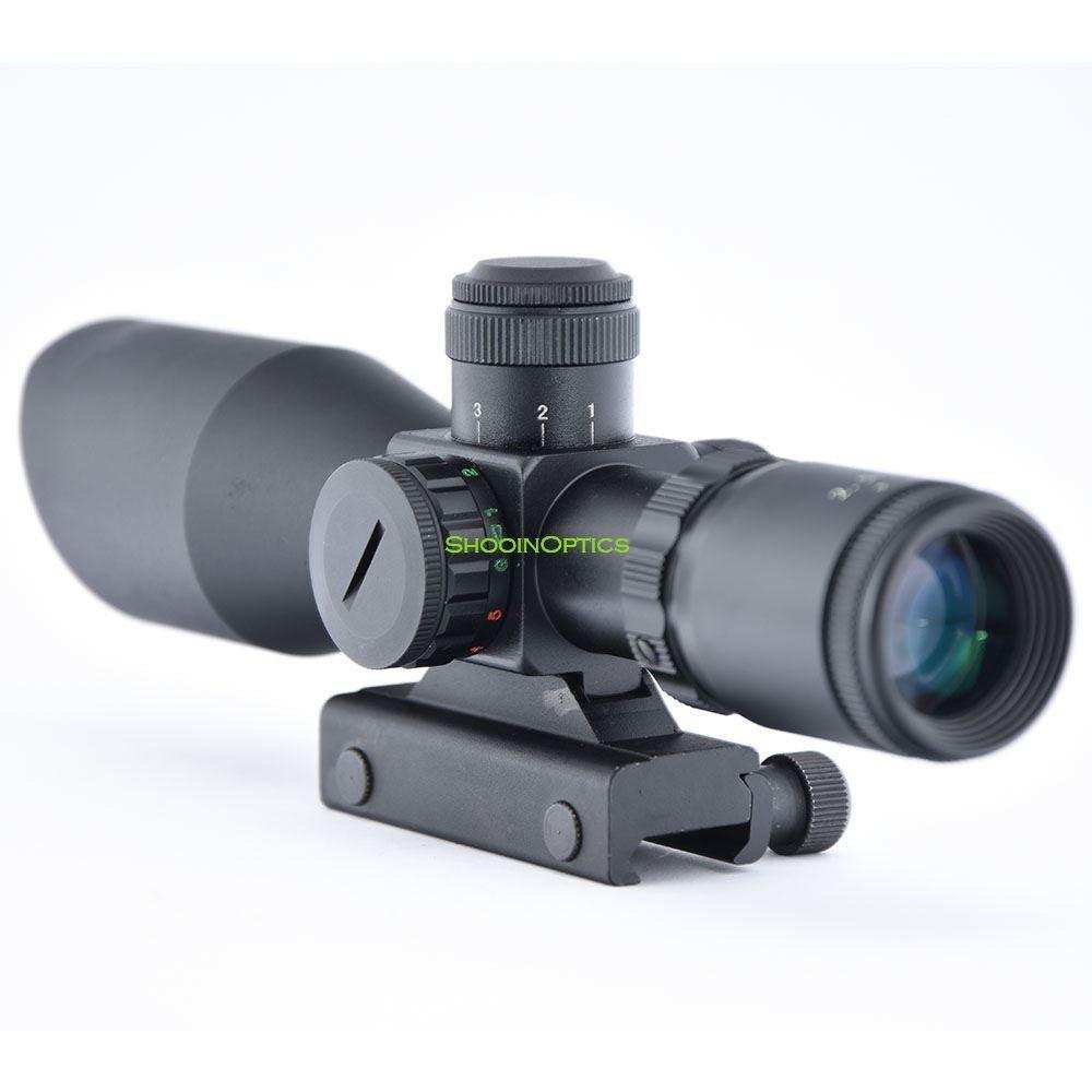 2.5-10x40 Red Greeg Mil Dot Scope 20mm mount base for fast range and small range adjustment by ShootinOptics.